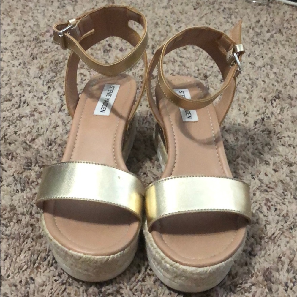 Steve Madden Gold Espadrilles